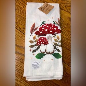 Kitchen Towels Dual Purpose Mushrooms NWT